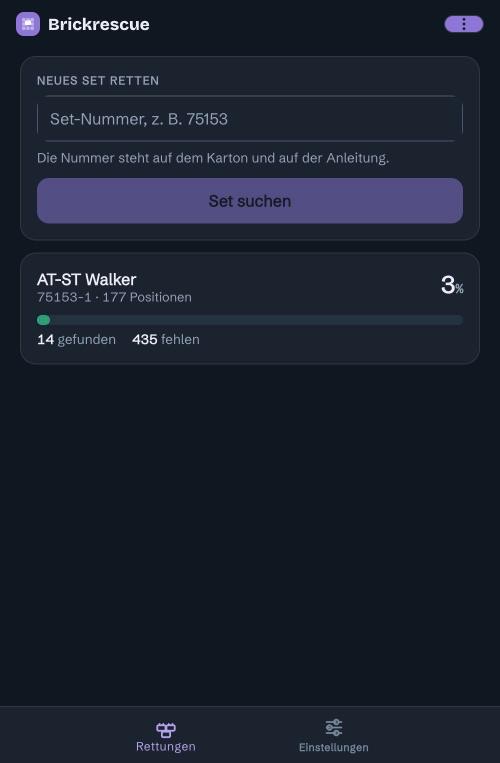 Liste der Rettungen: AT-ST Walker, 177 Positionen, 3 Prozent, 14 gefunden, 435 fehlen